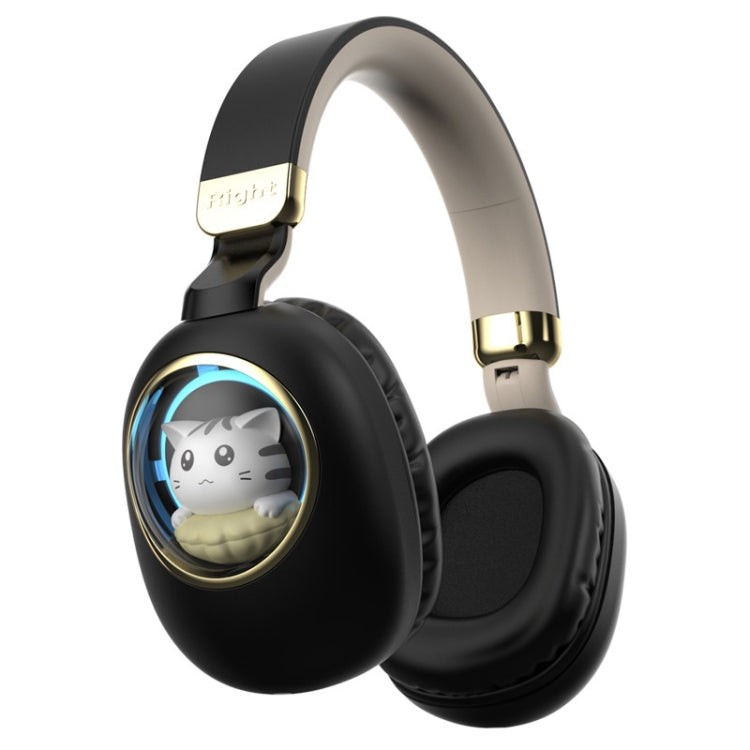 Tai nghe Bluetooth không dây B4 RGB hoạt hình stereo, màu tím, xanh dương, hồng, đen
