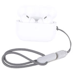 Dây đeo chống mất cho ốp điện thoại tai nghe Bluetooth không dây Apple AirPods Pro 2, màu xám giả cao cấp