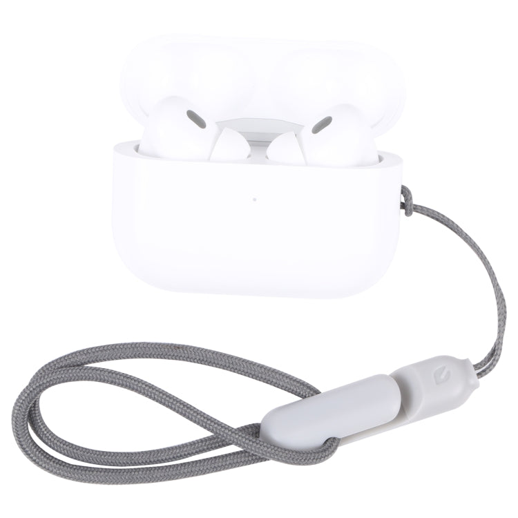 Dây đeo chống mất cho ốp điện thoại tai nghe Bluetooth không dây Apple AirPods Pro 2, màu xám giả cao cấp