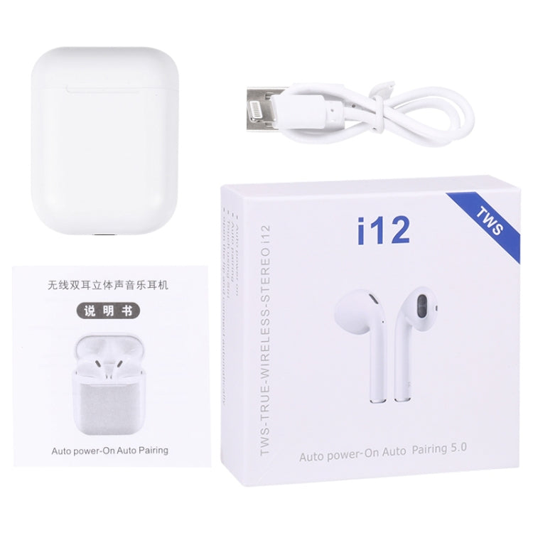 Tai nghe Bluetooth i12 TWS kèm hộp sạc, i12