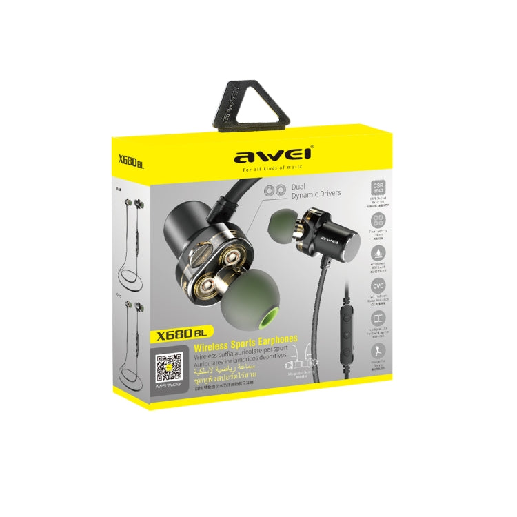 Tai nghe thể thao Bluetooth không dây awei X680BL