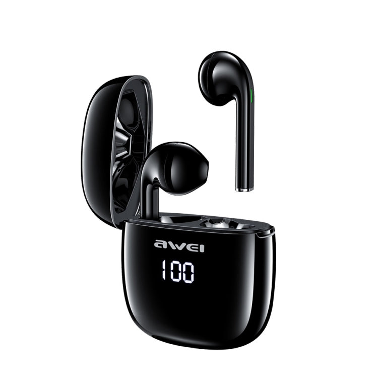 Tai nghe thể thao Bluetooth TWS V5.0 awei T28P có màn hình LED và hộp sạc