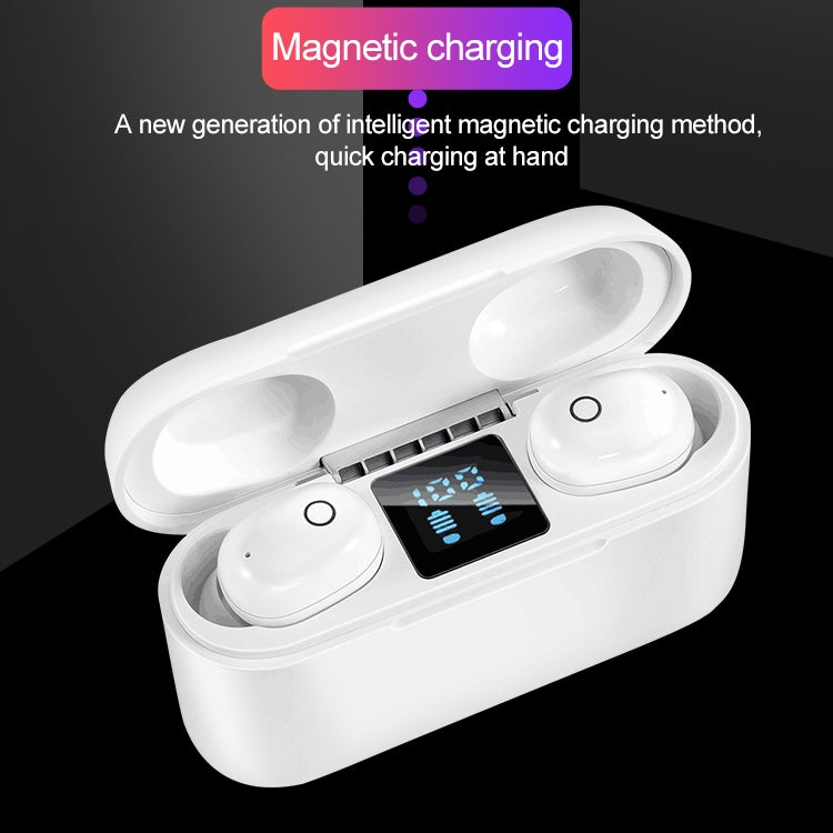 Tai nghe Bluetooth không dây hai bên Dt-18 với hộp sạc 2000mAh & cảm ứng & sạc hút nam châm thông minh