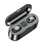Tai nghe Bluetooth không dây điều khiển cảm ứng hai bên F9 TWS V5.0 với hộp sạc và màn hình kỹ thuật số, F9