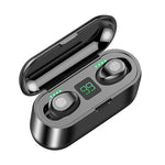 Tai nghe Bluetooth không dây điều khiển cảm ứng hai bên F9 TWS V5.0 với hộp sạc và màn hình kỹ thuật số, F9