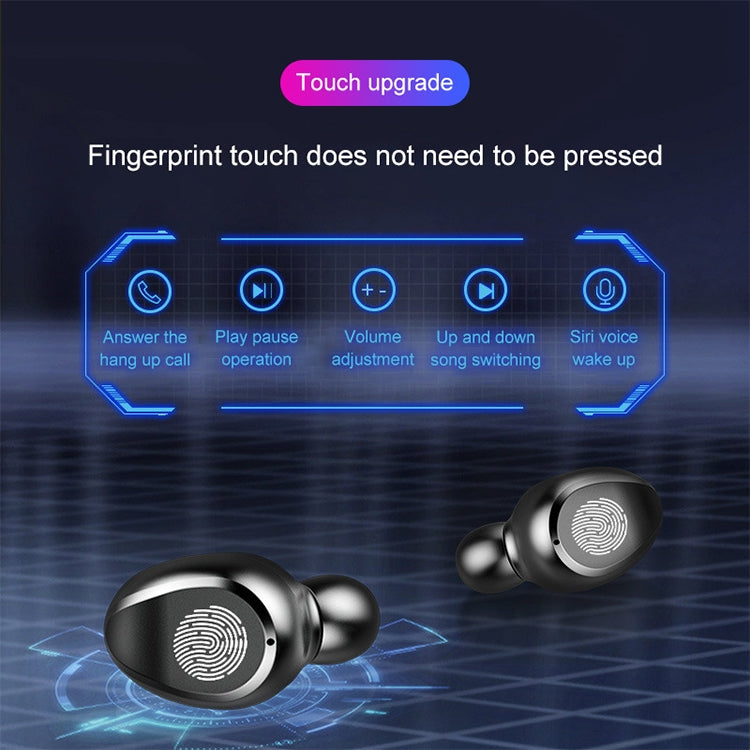 Tai nghe Bluetooth không dây điều khiển cảm ứng hai bên F9 TWS V5.0 với hộp sạc và màn hình kỹ thuật số, F9