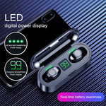 Tai nghe Bluetooth không dây điều khiển cảm ứng hai bên F9 TWS V5.0 với hộp sạc và màn hình kỹ thuật số, F9