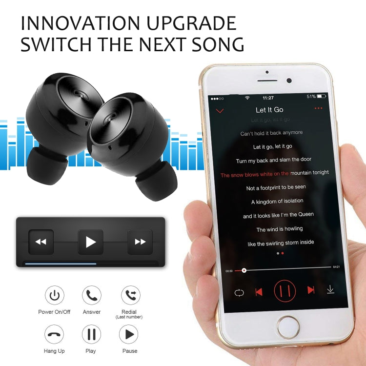 Tai nghe Bluetooth không dây Bluetooth 5.0 với hộp sạc nam châm BTH-A6, BTH-A6