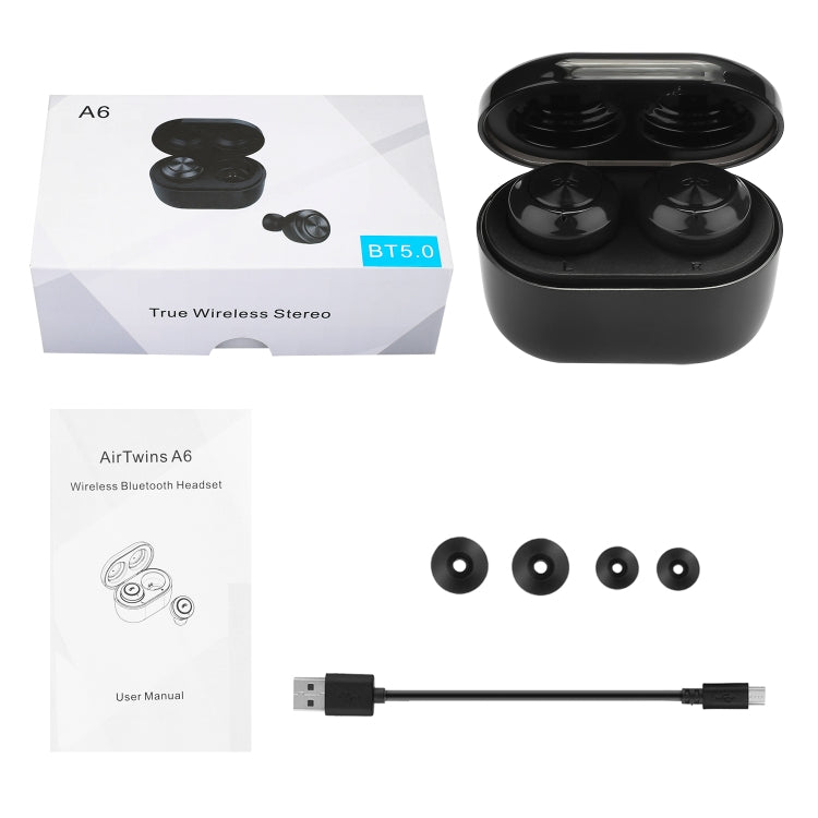 Tai nghe Bluetooth không dây Bluetooth 5.0 với hộp sạc nam châm BTH-A6, BTH-A6