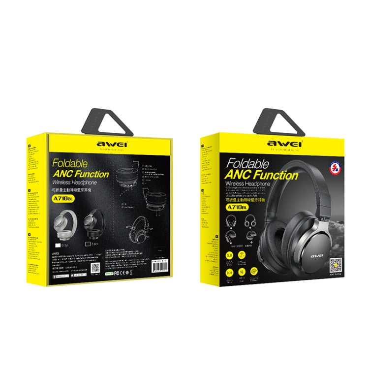 Tai nghe không dây Bluetooth chống ồn ANC gập awei A710BL, A710BL