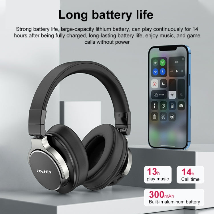 Tai nghe không dây Bluetooth chống ồn ANC gập awei A710BL, A710BL
