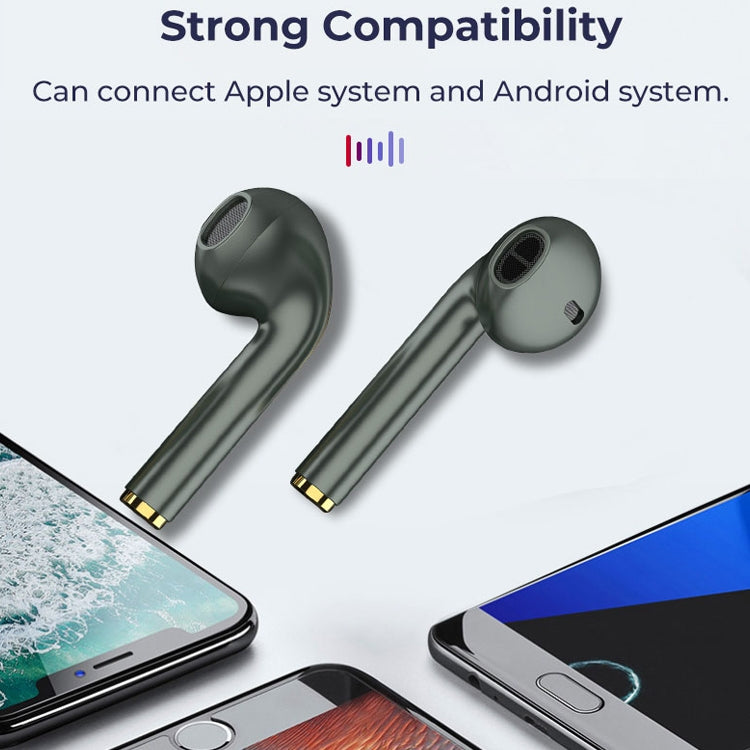 Tai nghe Bluetooth 5.0 TWS không dây hai bên J18 kèm hộp sạc, J18 (Xanh lá), J18 (Vàng hồng), J18 (Trắng), J18 (Đen)