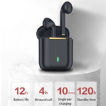 Tai nghe Bluetooth 5.0 TWS không dây hai bên J18 kèm hộp sạc, J18 (Xanh lá), J18 (Vàng hồng), J18 (Trắng), J18 (Đen)