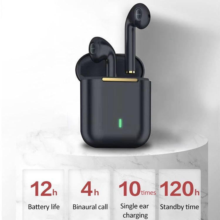 Tai nghe Bluetooth 5.0 TWS không dây hai bên J18 kèm hộp sạc, J18 (Xanh lá), J18 (Vàng hồng), J18 (Trắng), J18 (Đen)