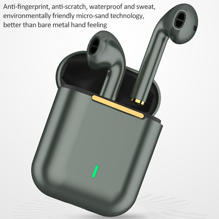 Tai nghe Bluetooth 5.0 TWS không dây hai bên J18 kèm hộp sạc, J18 (Xanh lá), J18 (Vàng hồng), J18 (Trắng), J18 (Đen)