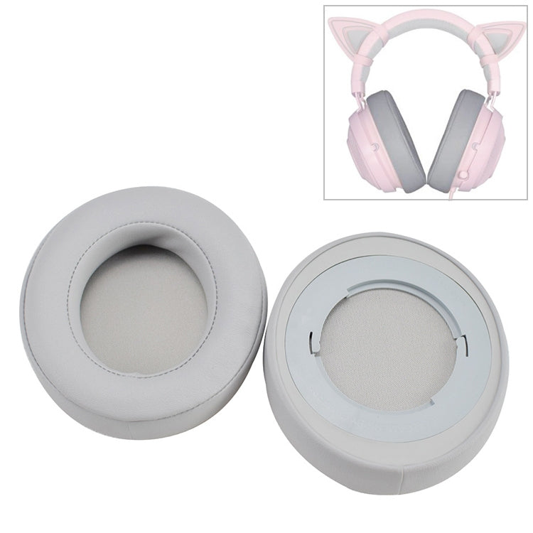 2 chiếc miếng đệm mút thay thế cho tai nghe Razer Kraken 7.1 V2, miếng đệm lưới xám bọc tai, cho Razer Kraken 7.1 V2 (Lưới xám)