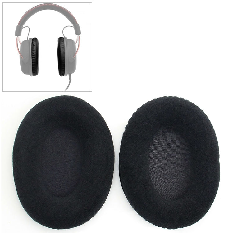 2 cái đệm tai nghe Kingston KHX-HSCP / HyperX Cloud II bằng mút lưới đen vải nỉ thay thế, cho Kingston KHX-HSCP HyperX Cloud II (Vải nỉ đen)
