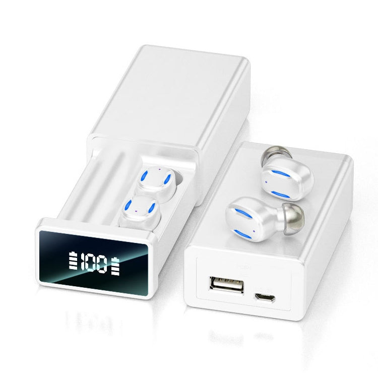 Tai nghe Bluetooth màn hình kỹ thuật số kéo ra phiên bản tiếng Anh A22 kèm hộp sạc từ tính, hỗ trợ cảm ứng đèn & pin dự phòng, phiên bản tiếng Anh