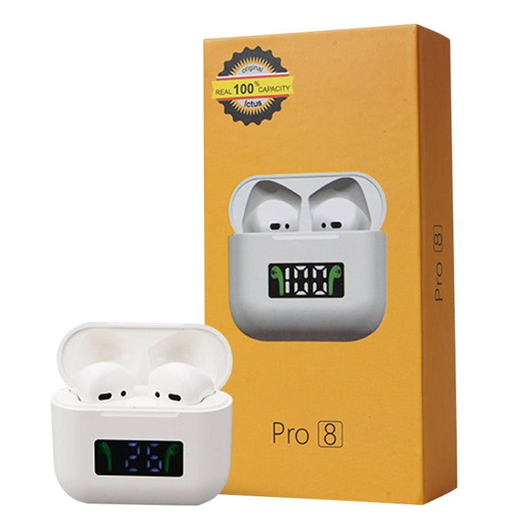 Tai nghe Bluetooth mini không dây Pro 8 in-ear màn hình cảm ứng kỹ thuật số
