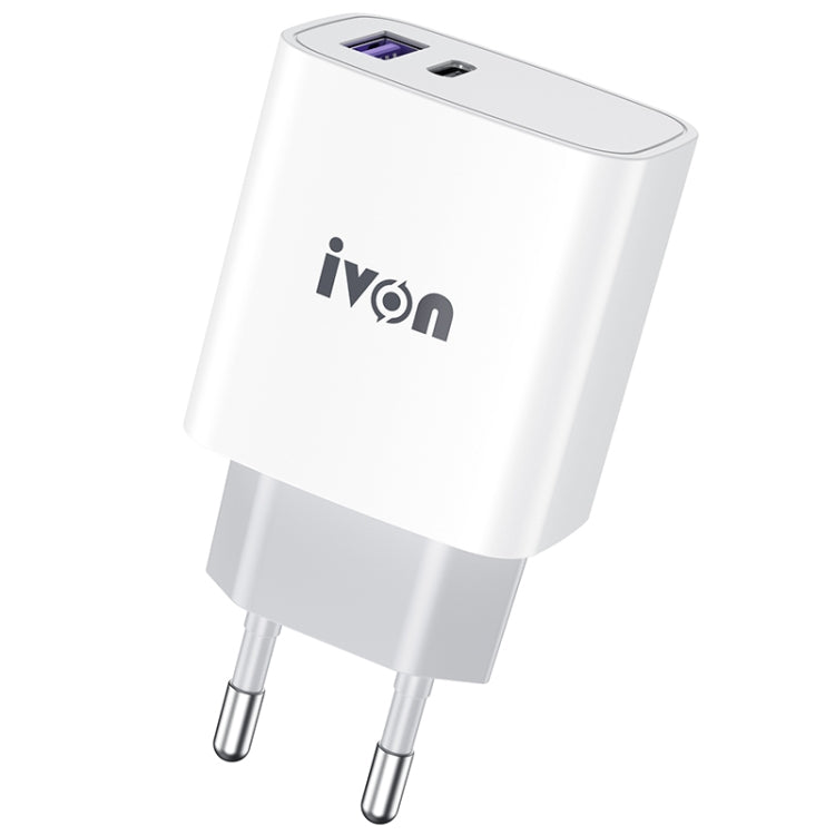 IVON AD52 18W USB-C / Type-C + USB Cổng Kép Sạc Nhanh PD