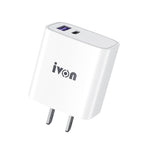 IVON AD52 18W USB-C / Type-C + USB Cổng Kép Sạc Nhanh PD
