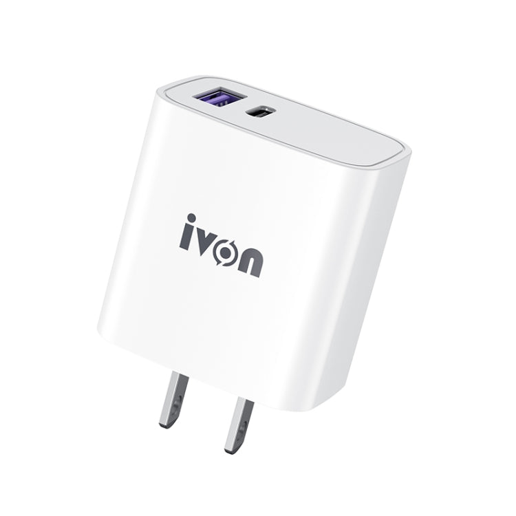 IVON AD52 18W USB-C / Type-C + USB Cổng Kép Sạc Nhanh PD