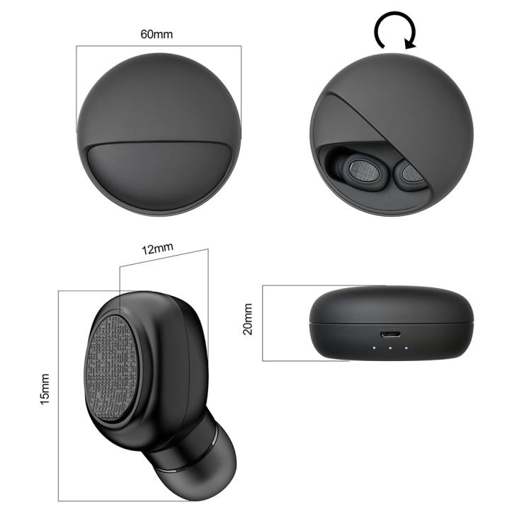 Tai nghe Bluetooth stereo không dây TWS V5.0 YH-03 kèm hộp sạc, hỗ trợ trợ lý giọng nói