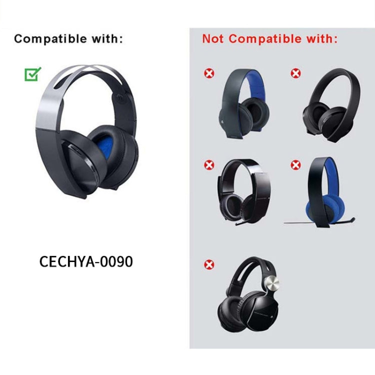 2 cái dành cho Sony PS4 7.1 PlayStation Platinum CECHYA-0090 Bọc đệm tai nghe thay thế không có lưới, dành cho Sony PS4 7.1