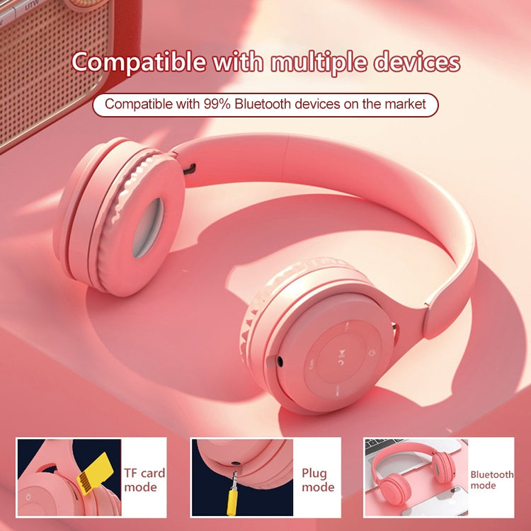 Tai nghe Bluetooth Y08 chất lượng âm thanh Hifi Macaron, hỗ trợ gọi điện & thẻ TF & AUX 3.5mm