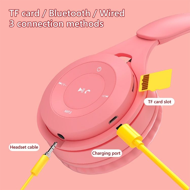 Tai nghe Bluetooth Y08 chất lượng âm thanh Hifi Macaron, hỗ trợ gọi điện & thẻ TF & AUX 3.5mm