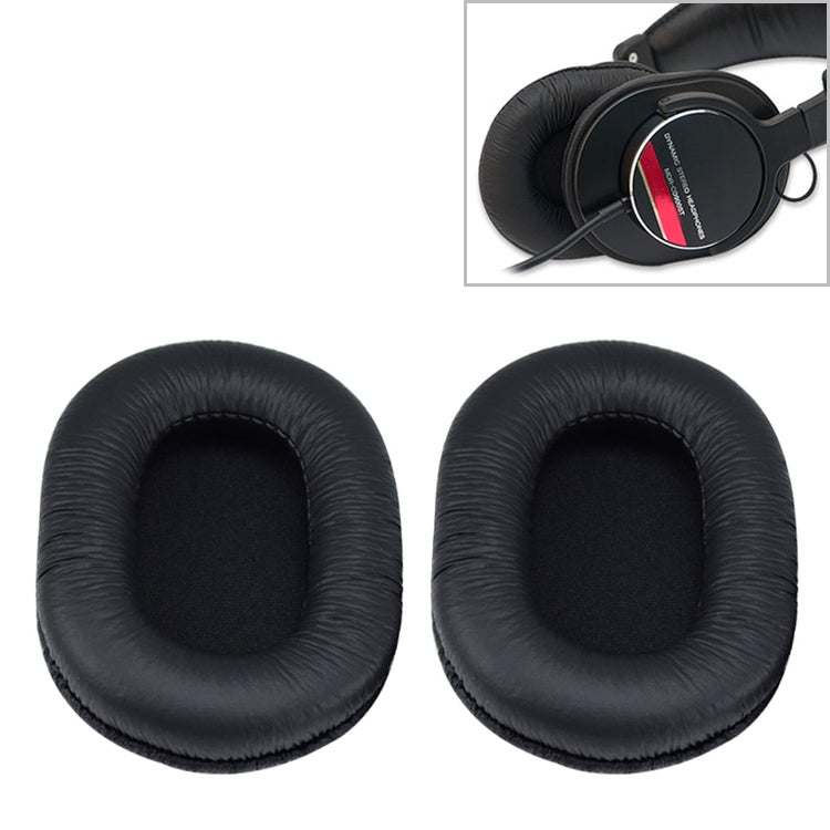 2 chiếc vỏ bảo vệ tai nghe mút xốp cho Sony MDR-7506 / MDR-V6 / MDR-CD900ST, màu đen nhăn