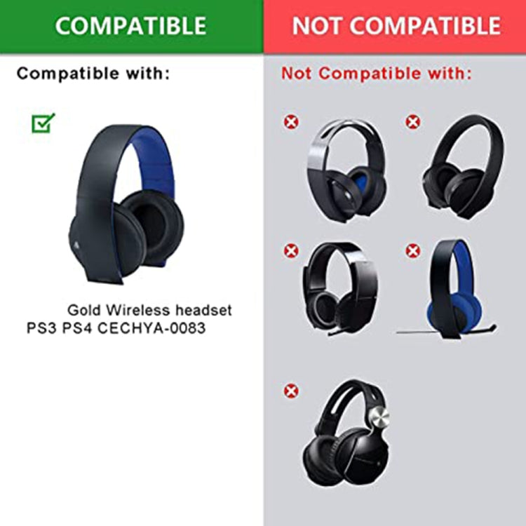 2 chiếc áo bọc tai nghe mềm cho tai nghe stereo không dây Sony PS4 Gold