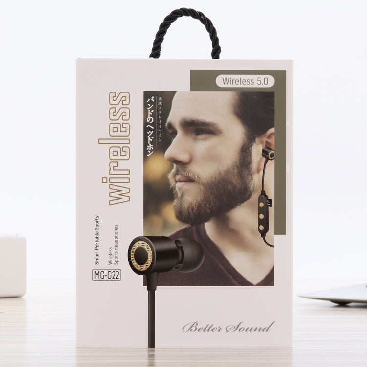 Tai nghe thể thao Bluetooth V5.0 MG-G22 có nam châm hút, hỗ trợ thẻ TF