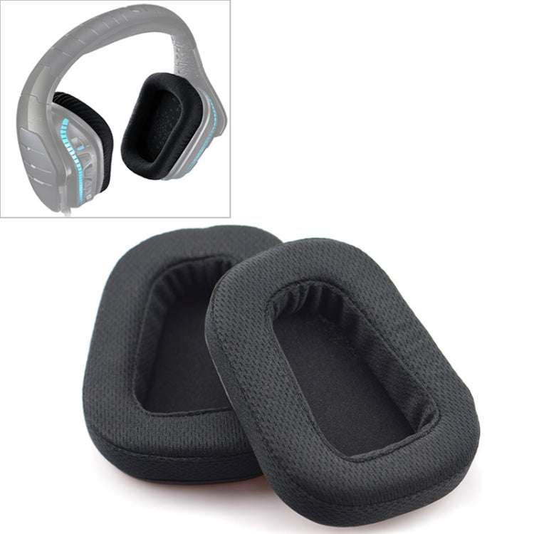 2 cái cho Logitech G633 G933 Bọc đệm tai nghe thay thế Bịt tai có lưới (Da), Lưới đen, Da đen