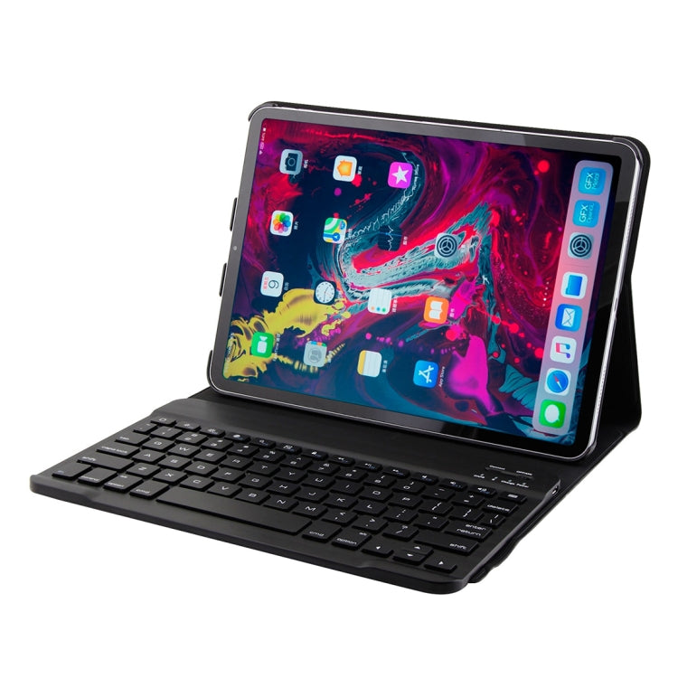 Bàn phím Bluetooth 1130B 3.0 có thể tháo rời ABS vân chải + bao da máy tính bảng vân da cừu cho iPad Pro 11 inch (2018), có điều chỉnh ba cấp / nam châm / chức năng ngủ, 1130B