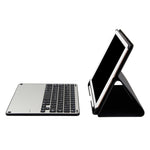 Bàn phím Bluetooth 3018 3.0 có thể tháo rời hợp kim nhôm + bao da máy tính bảng vân vải giả cho iPad Air / Air 2 / iPad Pro 9.7 inch, có chức năng ngủ / chống nước, 3018