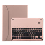 Bàn phím Bluetooth FT-1038B 3.0 có thể tháo rời hợp kim nhôm + bao da máy tính bảng vân da cừu cho iPad Air / Air 2 / iPad Pro 9.7 inch, có chống nước / điều chỉnh góc ba cấp / nam châm / chức năng ngủ, FT-1038B
