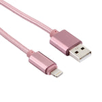 Cáp dữ liệu / sạc 2m đầu kim loại kiểu dệt 84 lõi 8 chân sang USB 2.0