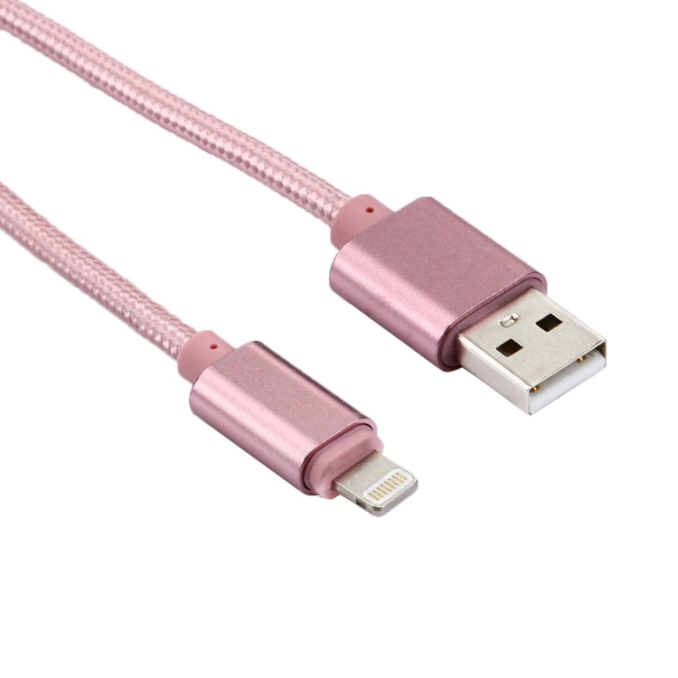 Cáp dữ liệu / sạc 2m đầu kim loại kiểu dệt 84 lõi 8 chân sang USB 2.0