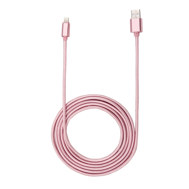 Cáp dữ liệu / sạc 2m đầu kim loại kiểu dệt 84 lõi 8 chân sang USB 2.0