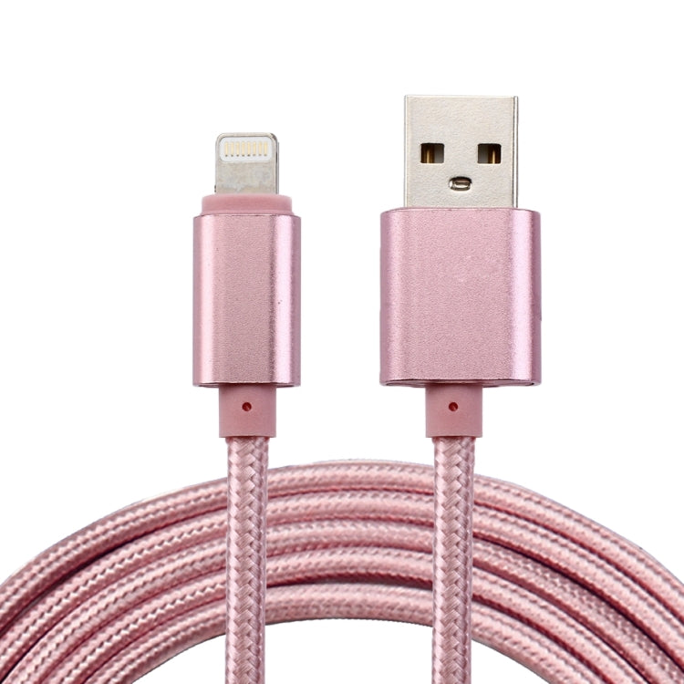 Cáp dữ liệu / sạc 2m đầu kim loại kiểu dệt 84 lõi 8 chân sang USB 2.0