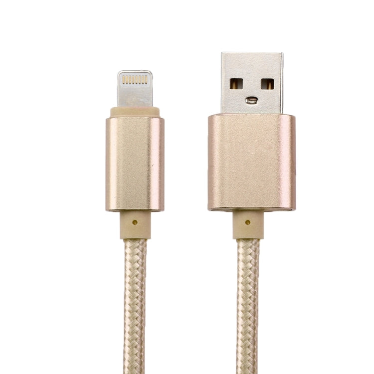 Cáp dữ liệu / sạc 1m đầu kim loại kiểu dệt 84 lõi 8 chân sang USB 2.0