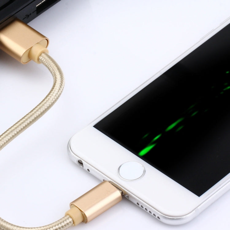 Cáp dữ liệu / sạc 1m đầu kim loại kiểu dệt 84 lõi 8 chân sang USB 2.0
