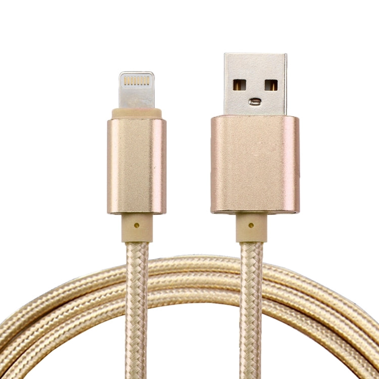 Cáp dữ liệu / sạc 1m đầu kim loại kiểu dệt 84 lõi 8 chân sang USB 2.0