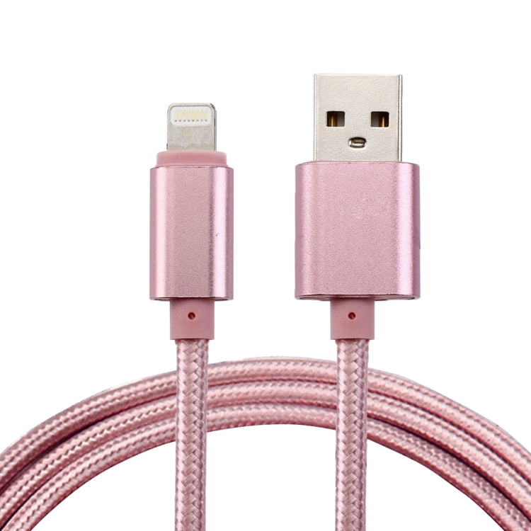 Cáp dữ liệu / sạc 1m đầu kim loại kiểu dệt 84 lõi 8 chân sang USB 2.0