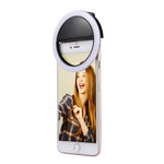 Đèn selfie làm đẹp có sạc cho iPhone, Galaxy, Huawei, Xiaomi, LG, HTC và các điện thoại thông minh khác, kẹp điều chỉnh & cáp USB