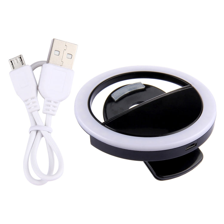 Đèn selfie làm đẹp có sạc cho iPhone, Galaxy, Huawei, Xiaomi, LG, HTC và các điện thoại thông minh khác, kẹp điều chỉnh & cáp USB