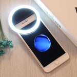 Đèn selfie làm đẹp có sạc cho iPhone, Galaxy, Huawei, Xiaomi, LG, HTC và các điện thoại thông minh khác, kẹp điều chỉnh & cáp USB