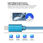 Cáp dữ liệu / sạc 3m đầu kim loại kiểu dệt 3A 8 chân sang USB, dài 3m 8 chân