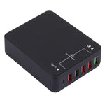 Q8118 1 Sạc Nhanh 3.0 + 4 Cổng USB Nhận Diện Thông Minh + 1 USB-C / Type-C 3.1 Bộ Sạc USB Bàn